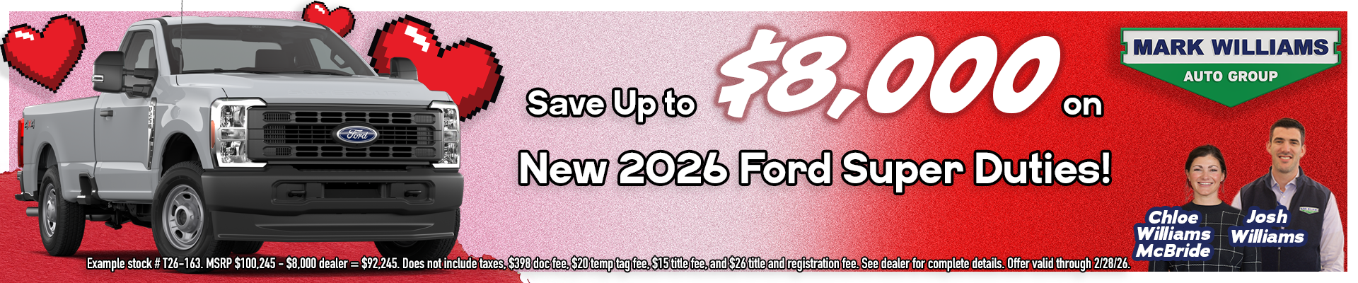 Save upto $8,000 on New 2026 Ford Super Duties