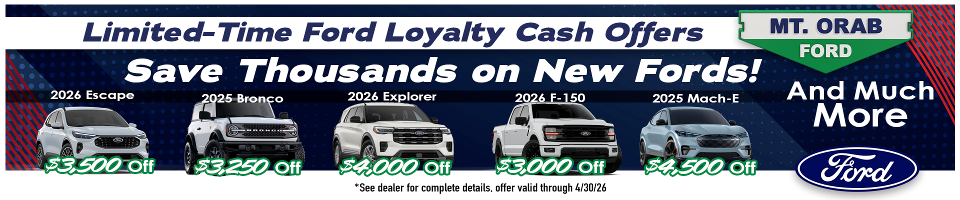 Save Thousands on New Fords